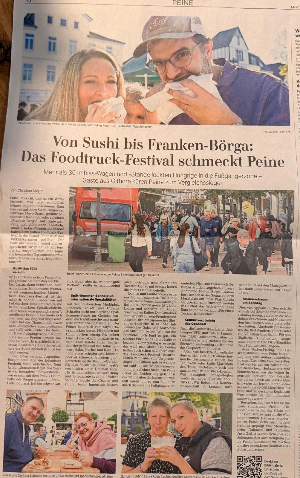 Frankenexpress-Streetfood in der Presse :-)